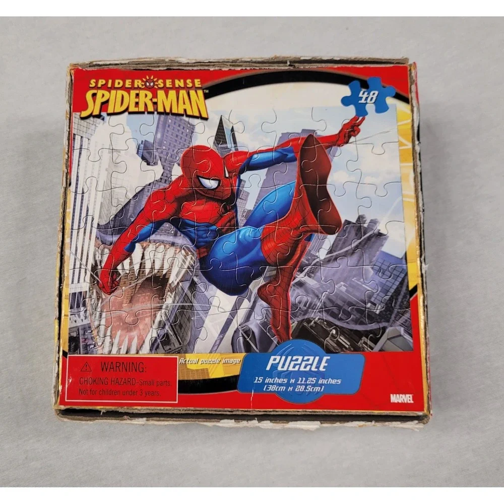 Cardinal Marvel Spider-Man in the Spider Sense 48-Piece Jigsaw Puzzle - Complete